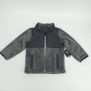 Members Mark Toddler Boy 4 Gray Fleece Jacket Zip-Up Pockets NWT